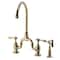 Kingston Brass KS7792TALBS Bridge Kitchen Faucet W/ Brass Sprayer, Polished Brass KS7792TALBS - alternate 1